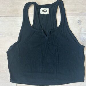 Madewell Black Ribbed Tank Top